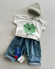 Baby color block long socks - blue