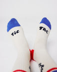 Tic Tac Toe color block long socks - kids