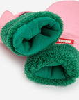 Pink bicolor mittens - kids