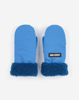 Blue bicolor mittens - kids