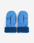 Blue bicolor mittens - kids
