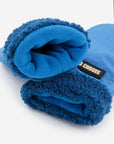 Blue bicolor mittens - kids