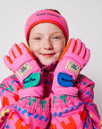 Pink ski gloves - Kids