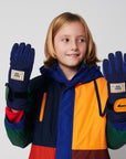 Blue ski gloves - kids