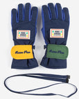 Blue ski gloves - kids