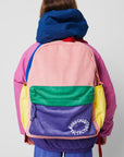 Tic Tac Toe color block corduroy school bag
