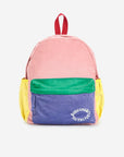 Tic Tac Toe color block corduroy school bag