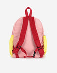 Tic Tac Toe color block corduroy school bag
