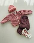 FLEECE TROUSERS BABY GIRL - BORDEAUX