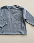 RIB LS T-SHIRT BABY BOY - BLUE
