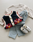 FLEECE SWEATER KDIS - BEIGE MELANGE