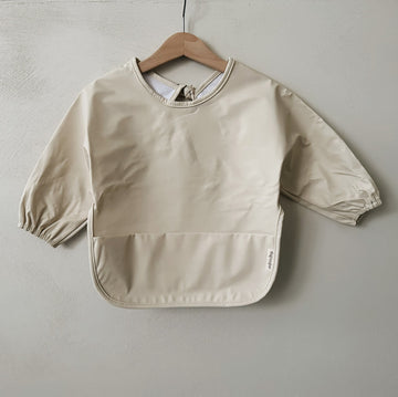 BIB WITH SLEEVES - pistachio shell
