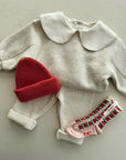 FLEECE SWEATER BABY GIRL - BEIGE MELANGE