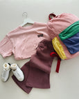 FLEECE TROUSERS KIDS - BORDEAUX