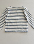 BOATNECK STRIPE TEE SKY