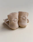 Booties 0-9m - oat