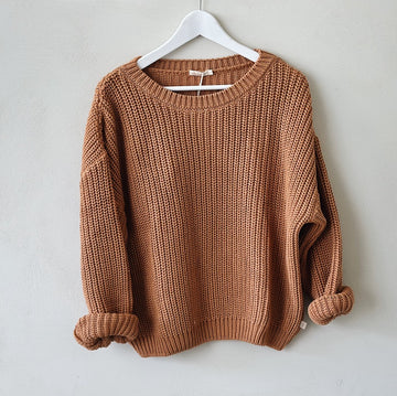 WOMEN'S CHUNKY SWEATER - BISCUIT