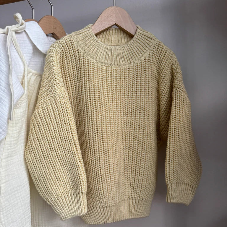 CHUNKY BUTTER YELLOW KNIT