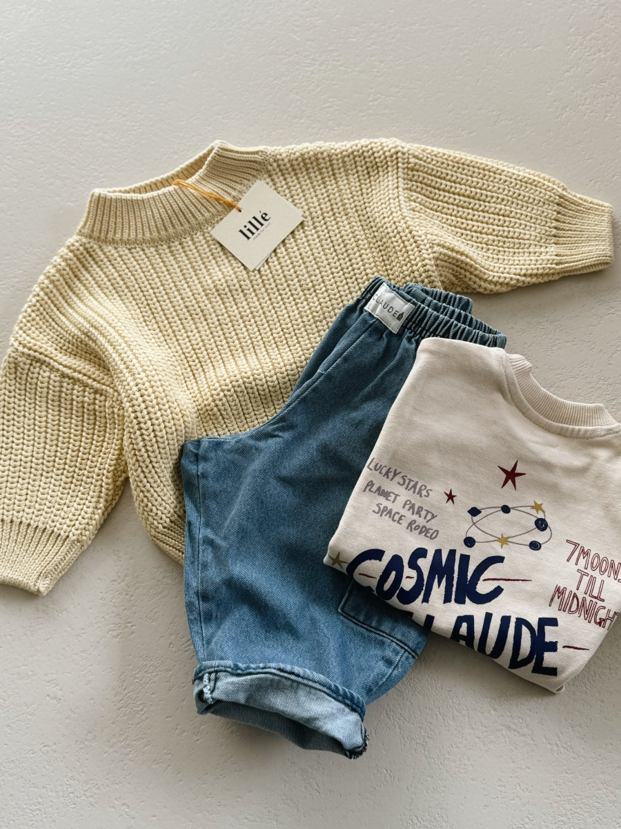 CHUNKY BUTTER YELLOW KNIT