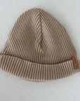 RIB BEANIE -biscuit