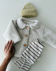 STRIPED JERSEY LEGGINGS BABY - bordeaux