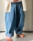 STITCH DENIM BAGGY PANTS
