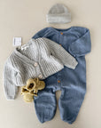 WOVEN JUMPSUIT BABY - blue