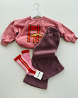 FLEECE TROUSERS KIDS - BORDEAUX