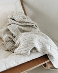 ORGANIC KNIT BLANKET - JELLY BEAN