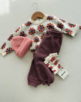 FLEECE TROUSERS BABY GIRL - BORDEAUX