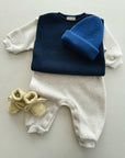 FLEECE JUMPSUIT - BEIGE MELANGE