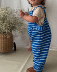 WAFFLE OVERALL BLUE STRIPES