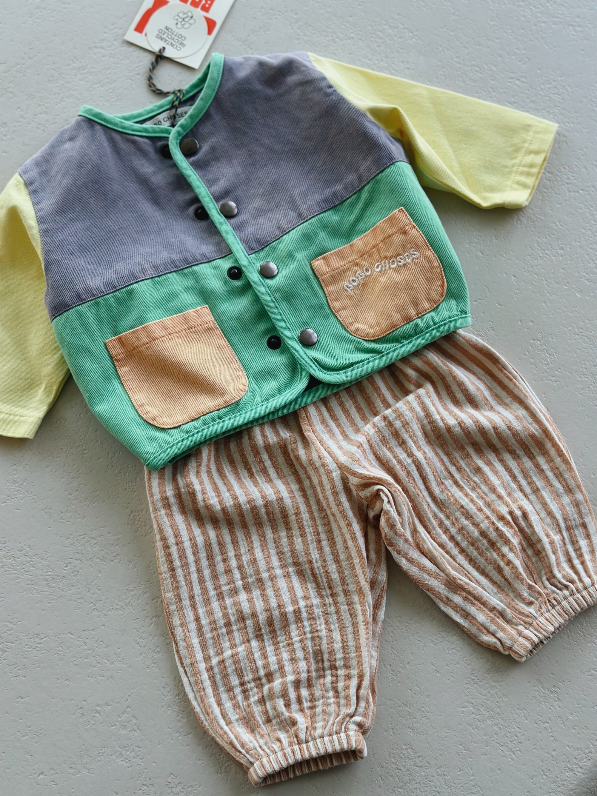 PARACHUTE PANT - GRAPEFRUIT STRIPE