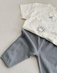WAFFLE SLOUCH SET - BLUE