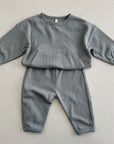 WAFFLE SLOUCH SET - BLUE