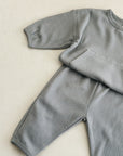 WAFFLE SLOUCH SET - BLUE