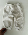 FLEECE TROUSERS BABY GIRL - BEIGE MELANGE