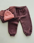 FLEECE TROUSERS BABY GIRL - BORDEAUX