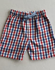 Hug shorts - Spicy red blue check