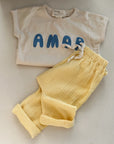 MUSLIN BAGGY PANTS YELLOW - baby