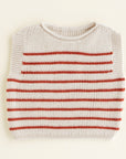 VEST HARVEY BABY - red/cream