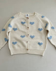 HEARTS CARDIGAN CREAM