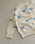 HEARTS CARDIGAN CREAM
