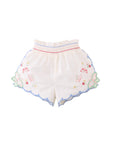 Baby Jisoo Shorts with Scalloped Edges & Butterfly Embroidery
