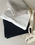 MUSLIN CLOTHS 3 PACK - giftset charcoal