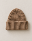 BABY BEANIE WOOL - CAMEL