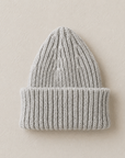 CHUNKY WOOL BEANIE 0-6m - GREY