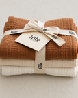 MULLTÜCHER 3ER-SET - Geschenkset Caramel
