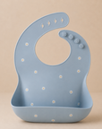 SILICONE BIBS - white daisies