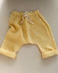 MUSLIN BAGGY PANTS YELLOW - baby